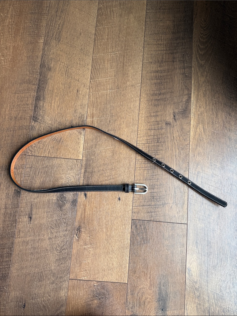Tommy Hilfiger Slim Leather Belt — Black